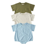 Cory Pocket Romper Bundle - Dream Blue + Loden Green