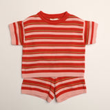 Quinlan Set in Red Blossom Stripe