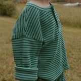 Micky Set in Thin Green Stripe