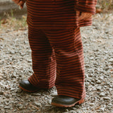 Sidney Set in Thin Bitter Chocolate Stripe