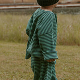 Micky Set in Thin Green Stripe