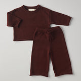 Quincy Knit Set in Bitter Chocolate