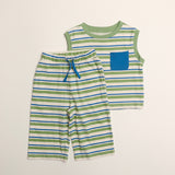 Jensen Set in Blue Green Stripe