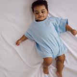 Cory Pocket Romper in Dream Blue