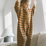 Cameron Jumpsuit in Brown Sugar Stripe