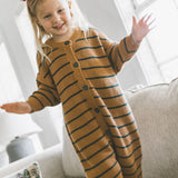 Cameron Jumpsuit in Brown Sugar Stripe