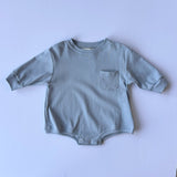 Harley Pocket Romper in Slate