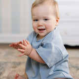 Cory Pocket Romper in Slate