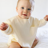 Harley Pocket Romper in Vanilla