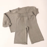 Presley Knit Set in Greyish Green