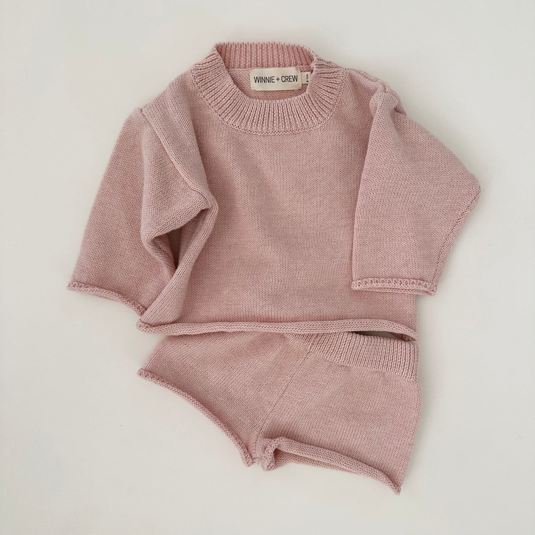 Bowie Knit Set in Pink