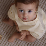 Cory Pocket Romper in Vanilla