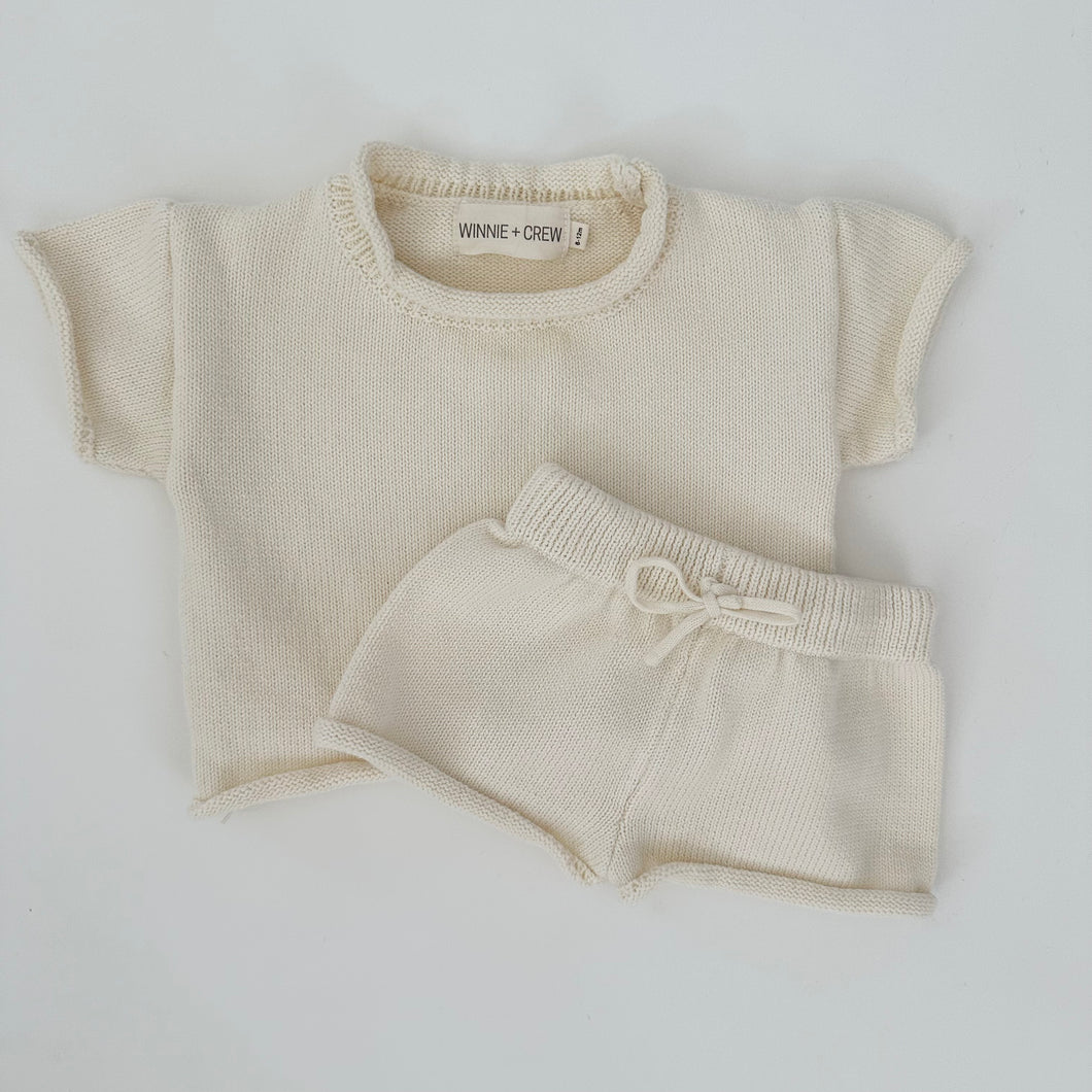 Saylor Knit Set in Cream