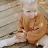 Sutton Knit Romper in Burnt Orange