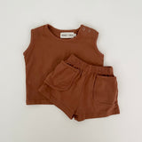 Tate Sleeveless Set in Burnt Orange