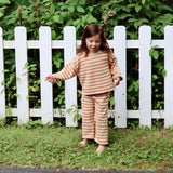 Quincy Knit Set in Vanilla Stripe