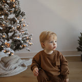 Cargo Sweatshirt Set in Brown