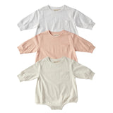 Harley Pocket Romper Bundle - Peach Powder