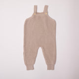 Knit Overalls in Cream