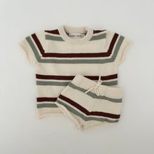Load image into Gallery viewer, Noah Striped Knit Set in Green
