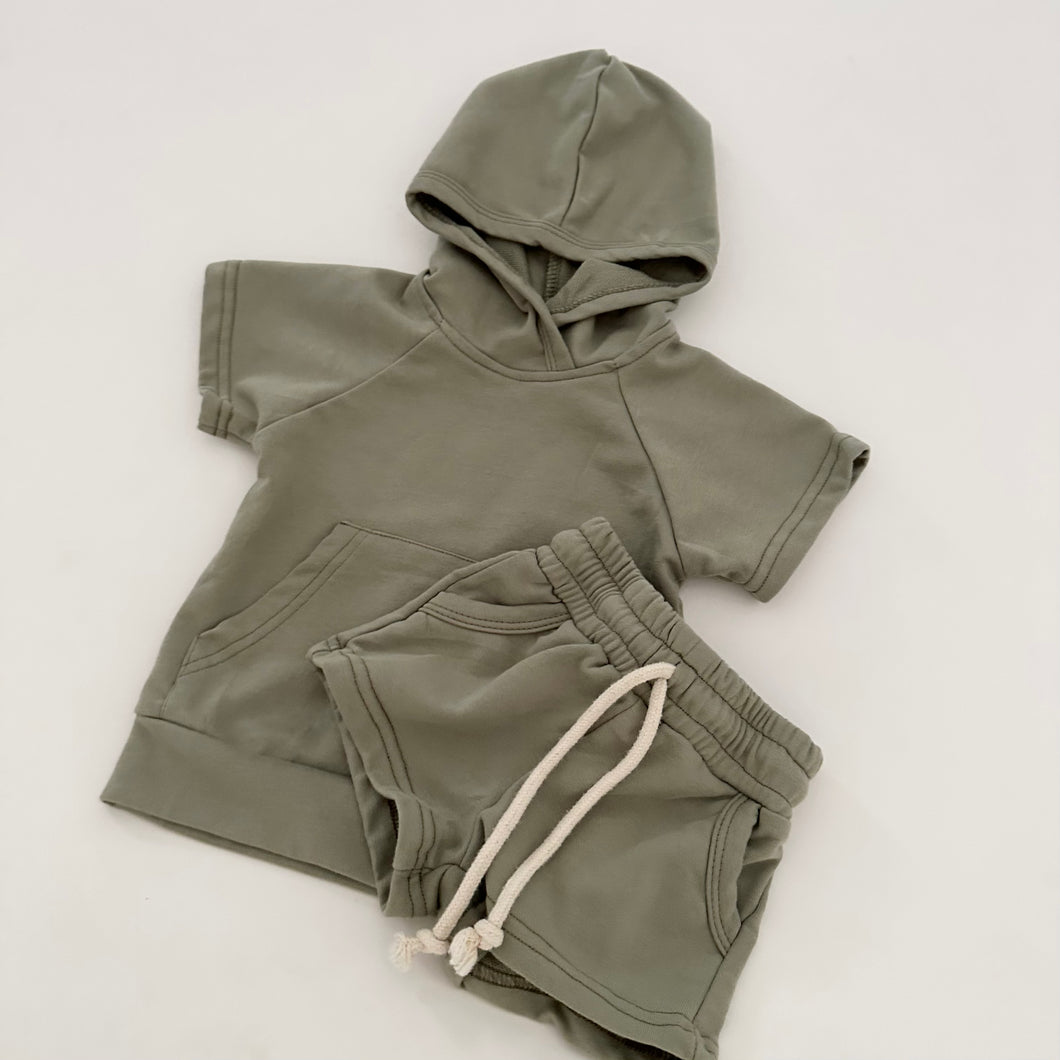 Avett Hooded Set in Green