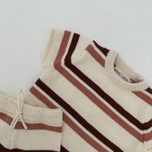 Load image into Gallery viewer, Noah Striped Knit Set in Pink

