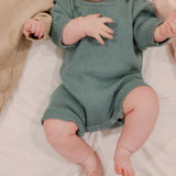 Beck Knit Romper in Teal