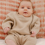 Beck Knit Romper in Beige