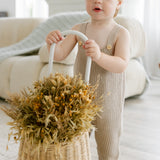 Knit Overalls in Cream