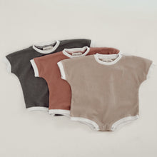 Load image into Gallery viewer, Ezra Waffle Knit Romper in Beige
