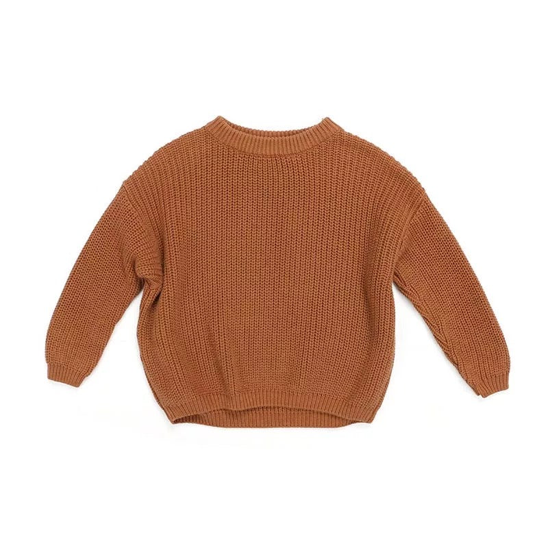 Murphy Knit Sweater in Burnt Orange
