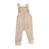 Waffle Knit Overalls - Cream