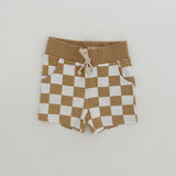 The Checkered Collection - Shorts in Muted Mustard