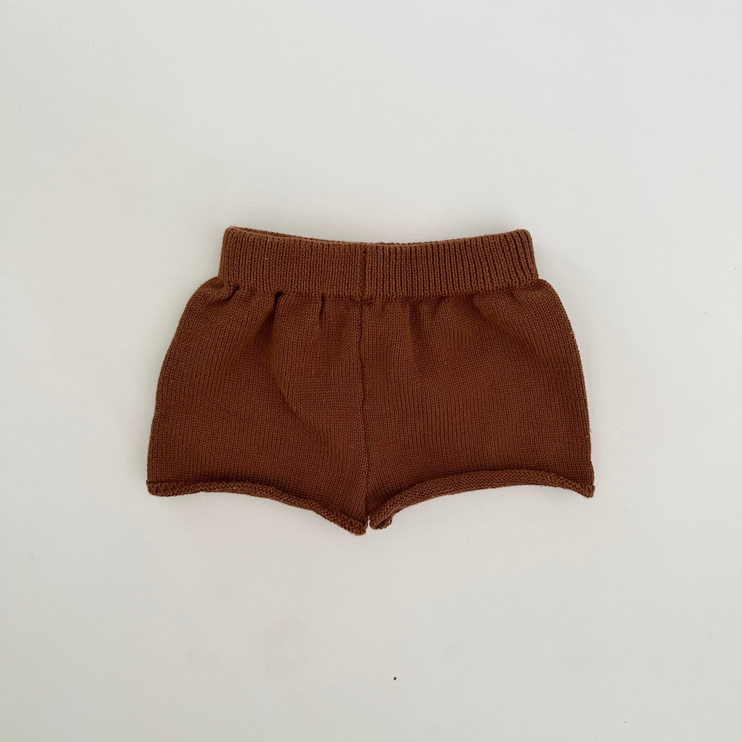 Merritt Knit Shorts in Brown