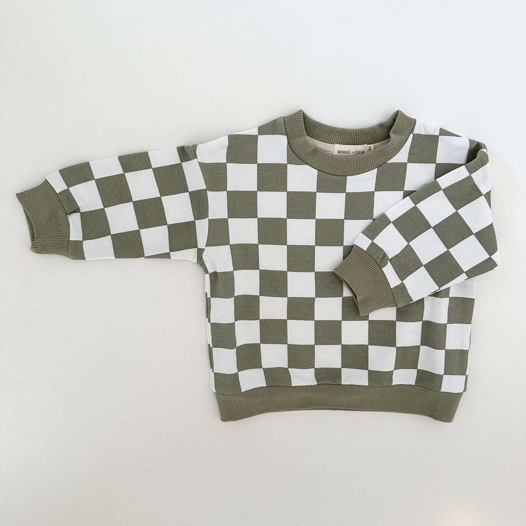 The Checkered Collection - Sweatshirt in Green