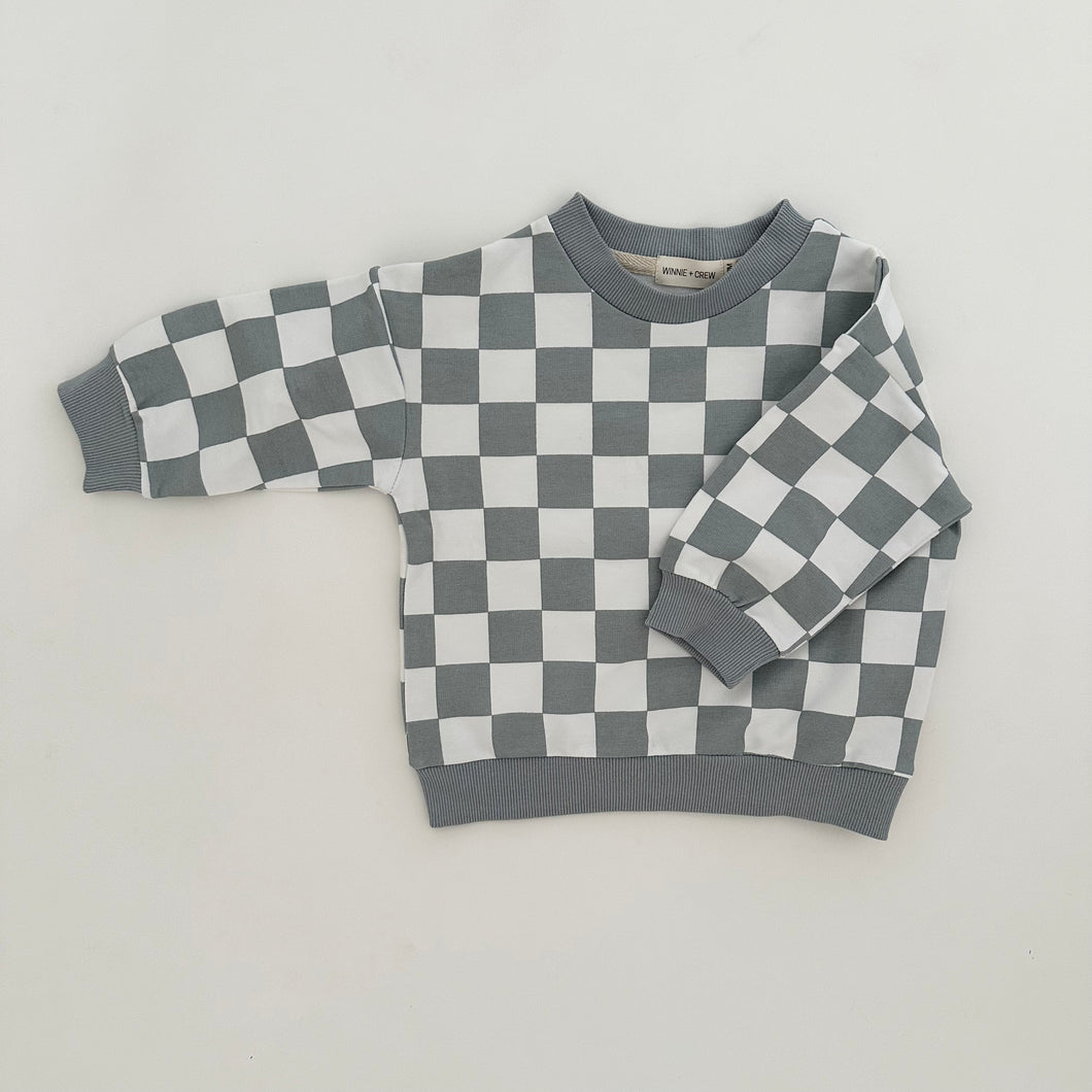 The Checkered Collection - Sweatshirt in Blue