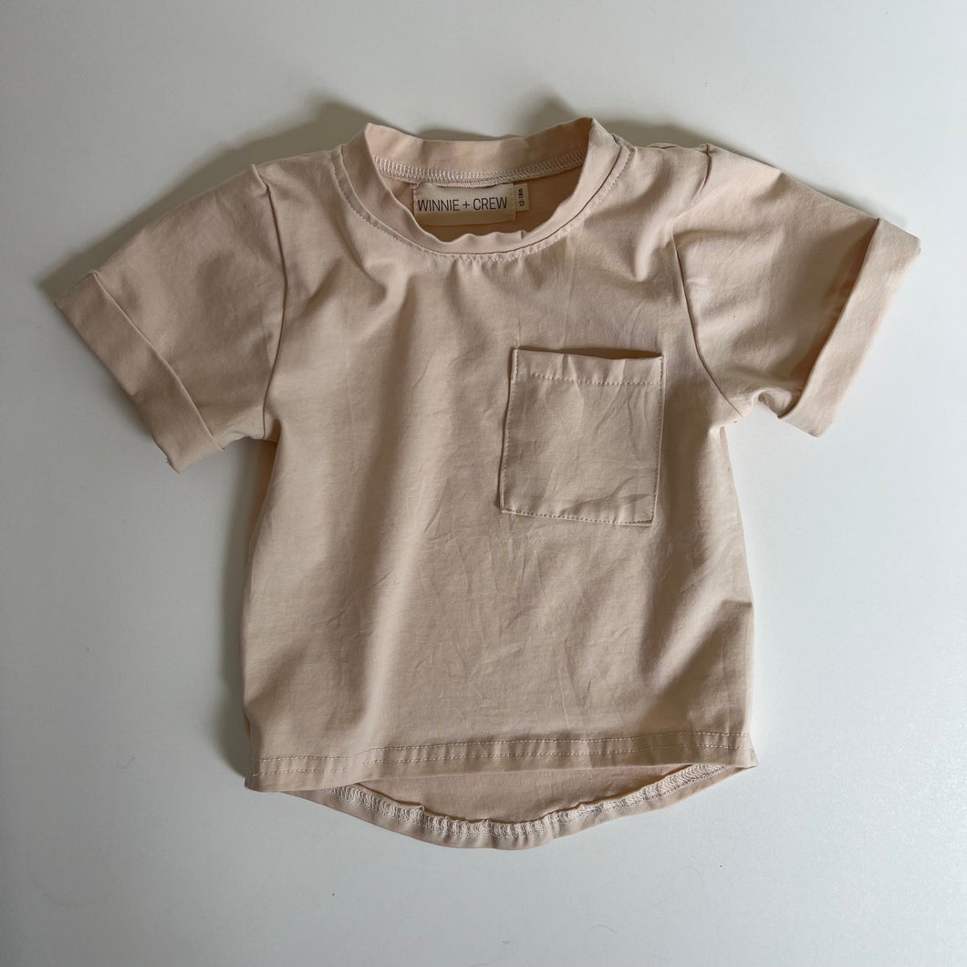 Pocket Tee in Beige