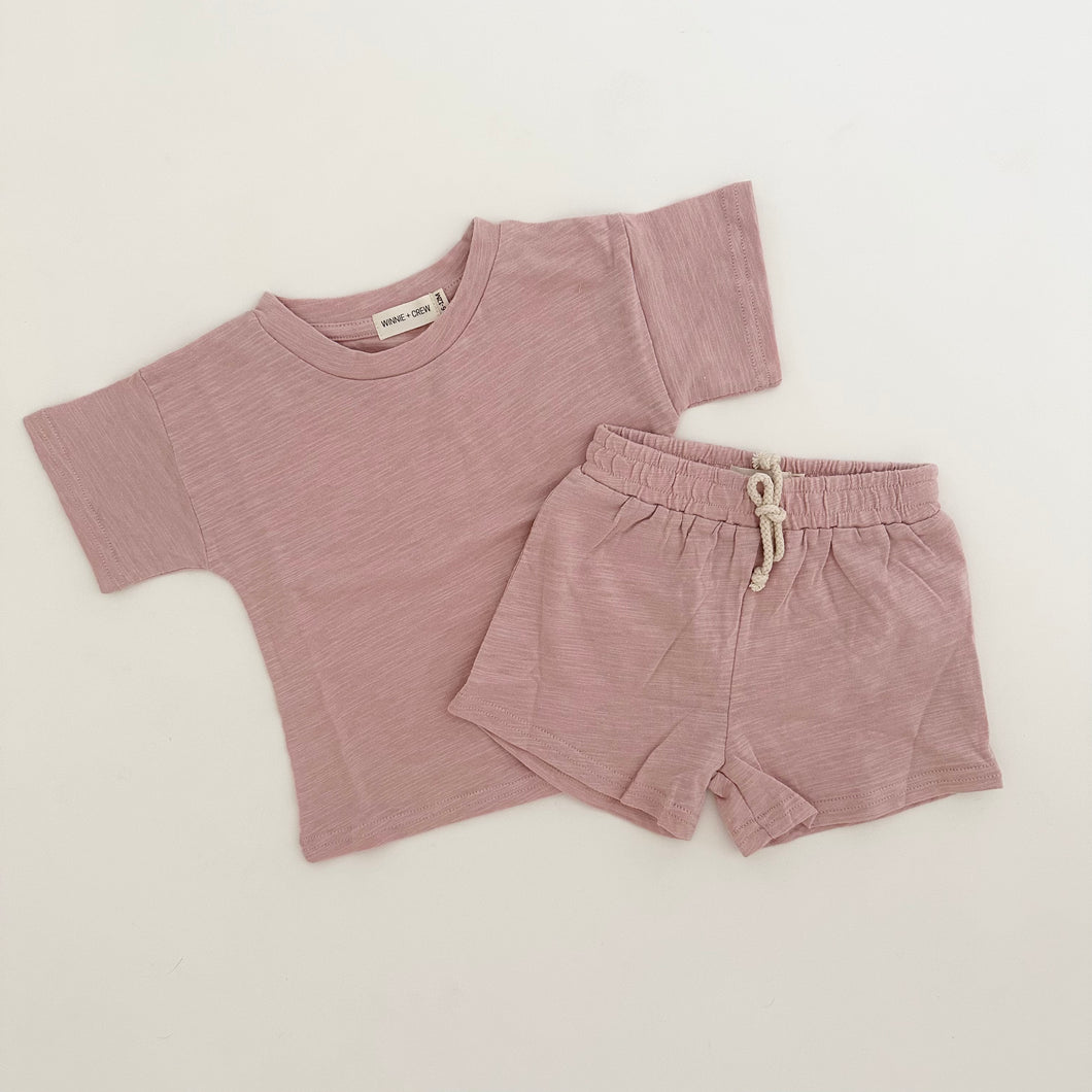 Parker Tee and Shorts Set in Pink